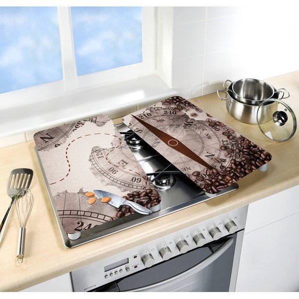 Sada 2 sklenených krytov na sporák Wenko Compass-image-1