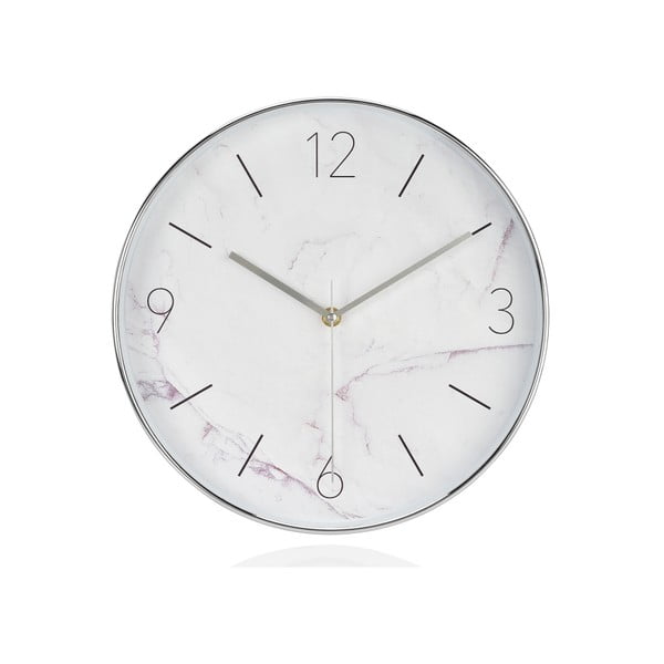 Biele mramorové hodiny Andrea House Marble, 30 cm