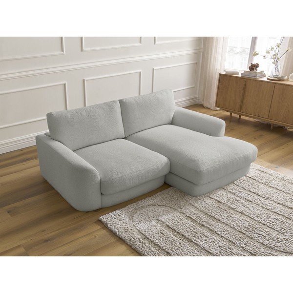 Svetlosivá rohová pohovka z textílie buklé (pravý roh/s leňoškou) Leonore – Bobochic Paris-image-3