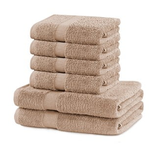 Set 2 béžových osušiek a 4 uterákov DecoKing Marina