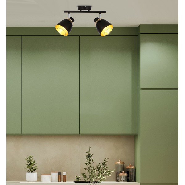 Čierne stropné svietidlo s kovovým tienidlom 41.5x10 cm Aleksandria – Candellux Lighting-image-1