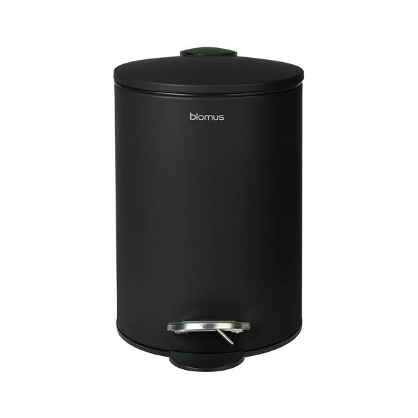Čierny pedálový oceľový odpadkový kôš 3 l Tubo – Blomus
