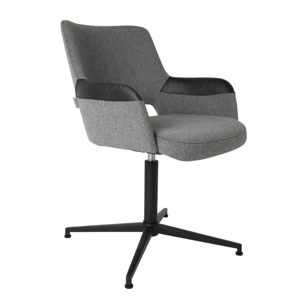 Sivá kancelárska stolička s čiernym detailom Zuiver Syl