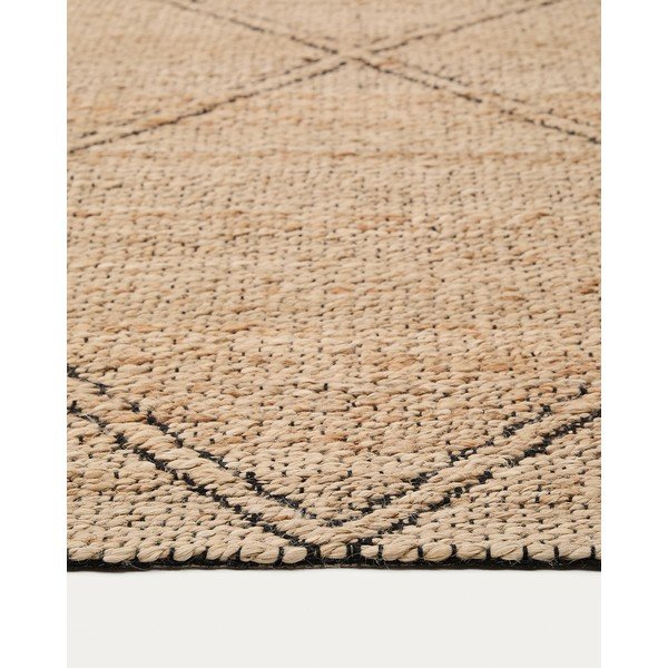 Ručne tkaný jutový koberec v prírodnej farbe 160x230 cm Vallalta – Kave Home-image-2