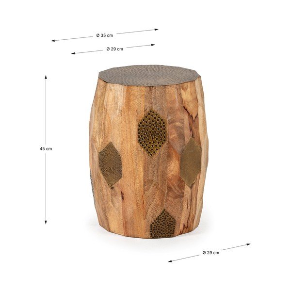 Okrúhly odkladací stolík z mangového dreva ø 29 cm Fabia – MOME-image-4