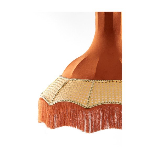 Oranžové závesné svietidlo s textilným tienidlom ø 50 cm Mizia – Light & Living-image-4