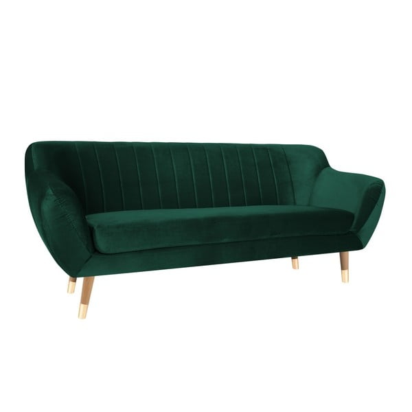 Tmavozelená zamatová pohovka Mazzini Sofas Benito, 188 cm-image-2