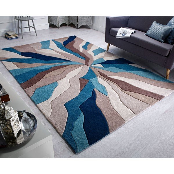 Tyrkysový koberec Flair Rugs Splinter, 120 x 170 cm-image-4