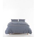 Sivé obliečky na jednolôžko z bavlny Renforcé 140x200 cm Linear Calm Geometric – Mila Home Luxury