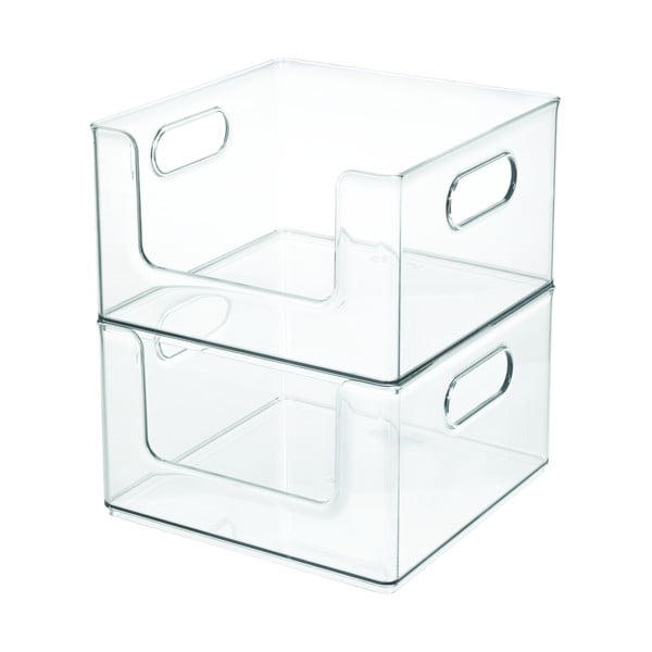Transparentný úložný box iDesign The Home Edit, 25,4 x 25,4 cm-image-1