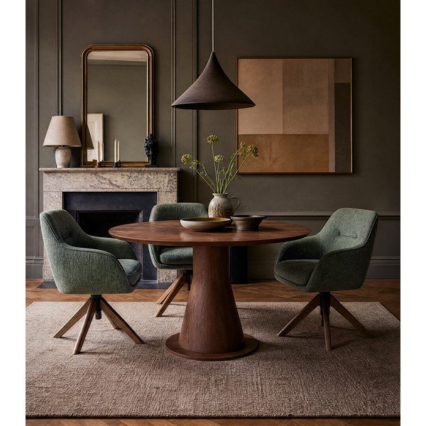 Zelené čalúnené jedálenské kreslá v súprave 2 ks Avola – Unique Furniture-image-3