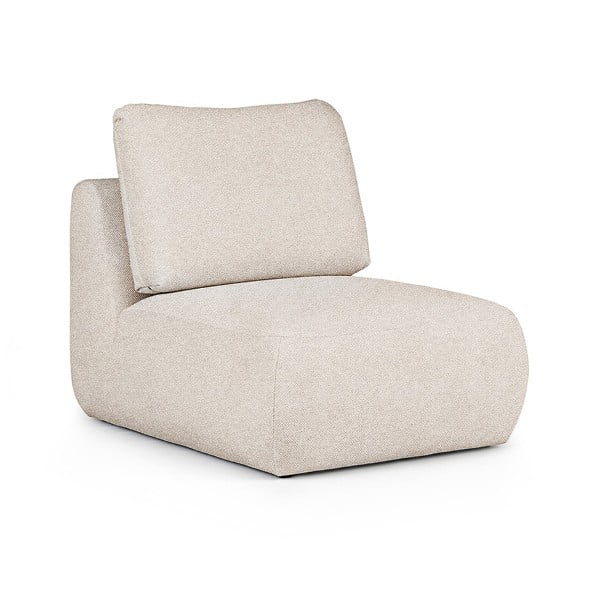 Krémové kreslo z textílie buklé Mirel – Rodier-image-2