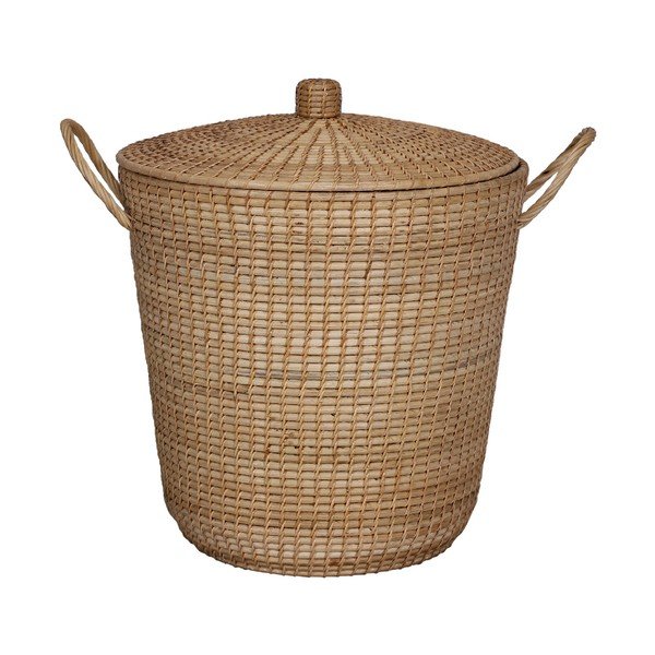 Ratanový úložný kôš s vekom WOOX LIVING Ratta-image-2