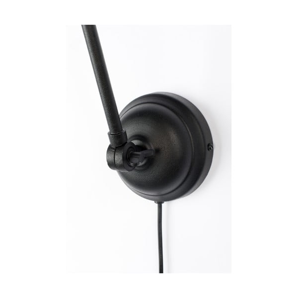 Čierne nástenné svietidlo White Label Maarten-image-4