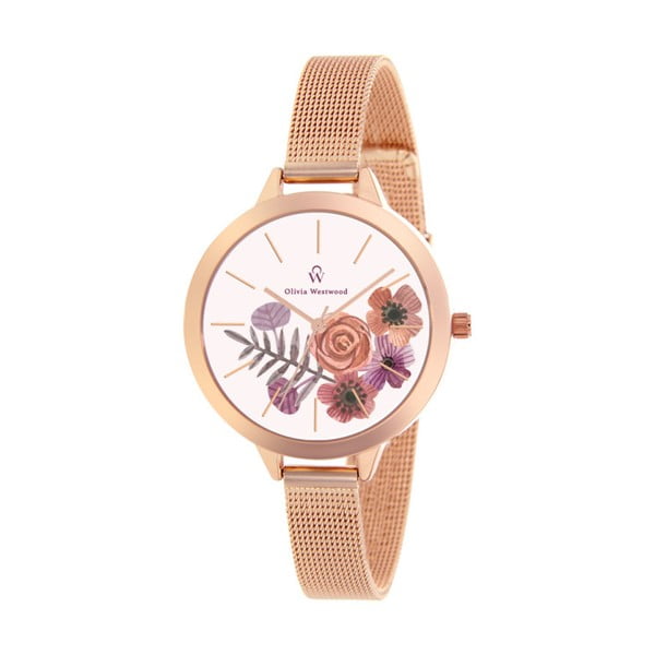 Dámske hodinky s remienkom vo svetloružovej farbe Olivia Westwood Tulore