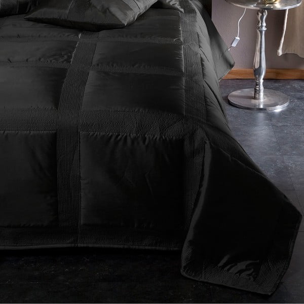 Prikrývka na posteľ Montana Black, 220x270 cm