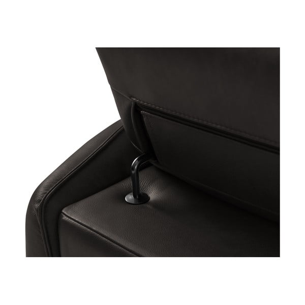 Čierna kožená pohovka 103 cm Hubble – Windsor & Co Sofas-image-1