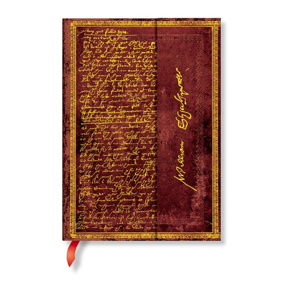 Linkovaný zápisník s tvrdou väzbou Paperblanks Shakespeare, 13 x 18 cm