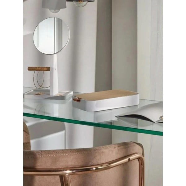 Sklenený konzolový stolík 40x125 cm Burano – Kave Home-image-2