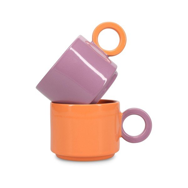 Oranžový kameninový hrnček 280 ml Lou – ONA-image-2