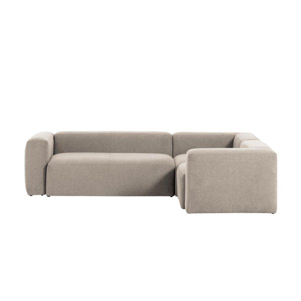 Béžová ženilková rohová pohovka Blok – Kave Home-image-2