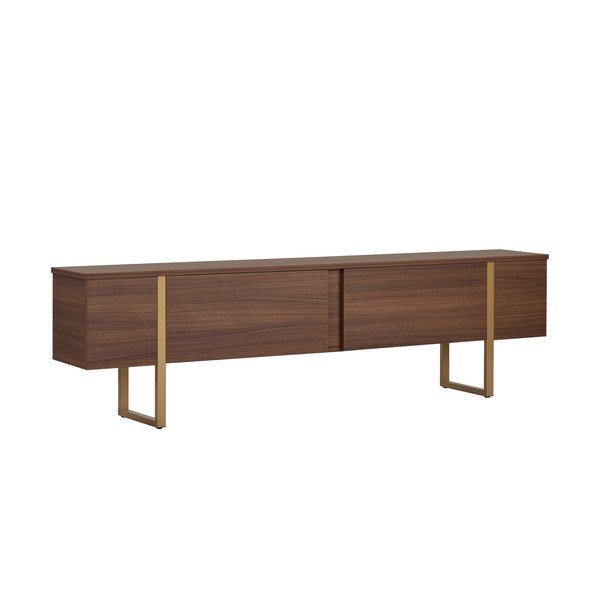 TV stolík v dekore orecha v tmavo prírodnej farbe 180x50x30 cm Onera – Kalune Design