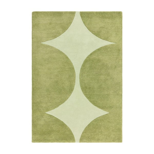 Zelený ručne tkaný vlnený koberec 120x170 cm Canvas – Asiatic Carpets