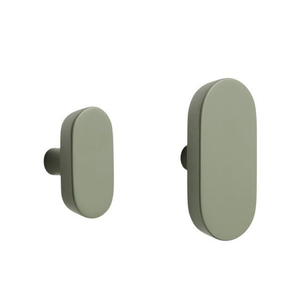 Zelené nástenné háčiky v súprave 2 ks z bukového dreva Arely – Kave Home