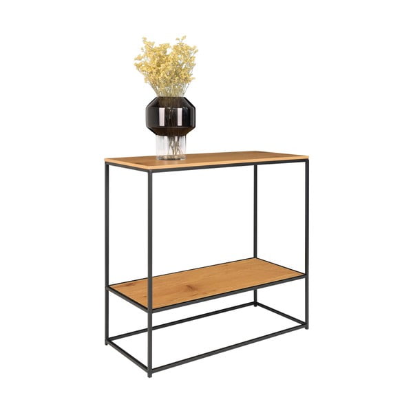 Konzolový stolík s doskou v dubovom dekore v prírodnej farbe 80x36 cm Vita – House Nordic-image-2