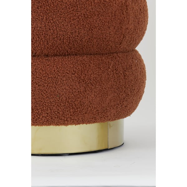 Oranžový taburet z textílie buklé Kimi – Light & Living-image-1