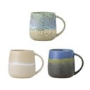 Modré/béžové hrnčeky v súprave 3 ks z kameniny 460 ml Cloe – Bloomingville