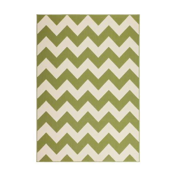 Zeleno-biely koberec Kayoom Maroc 2085 Grun, 160 x 230 cm