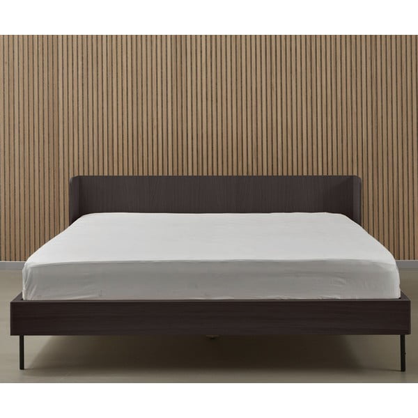 Čierna dvojlôžková posteľ v dekore duba 180x200 cm Wrap – Bonami Selection-image-3