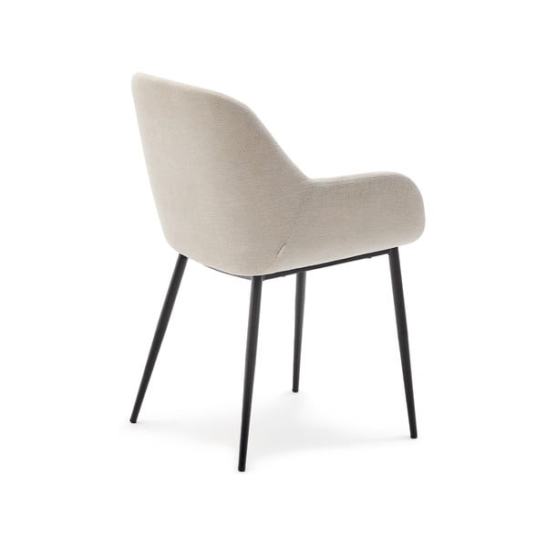 Krémovobiele čalúnené jedálenské kreslo Konna – Kave Home-image-4