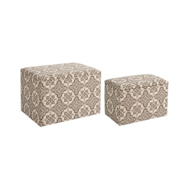 Set 2 truhlíc Arabesque Brown
