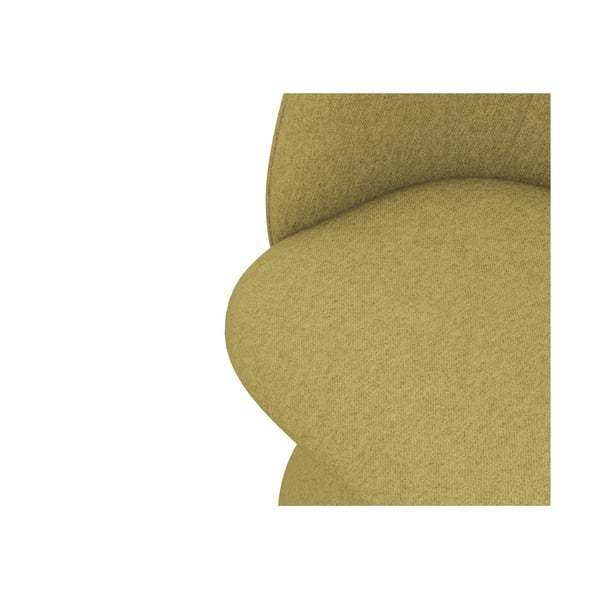 Žlté čalúnené jedálenské kreslo Maia – Makamii-image-4