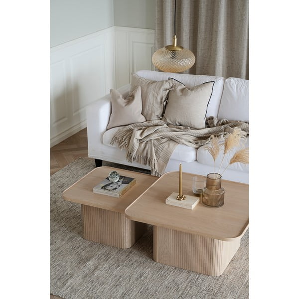 Prírodný odkladací stolík z dubového dreva Rowico Sullivan, 60 x 60 cm-image-2