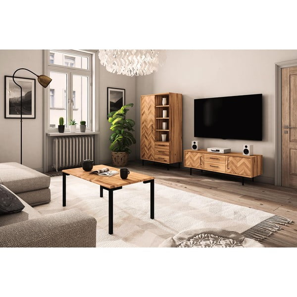 Konferenčný stolík z dubového dreva v prírodnej farbe 60x110 cm Abies - The Beds-image-1