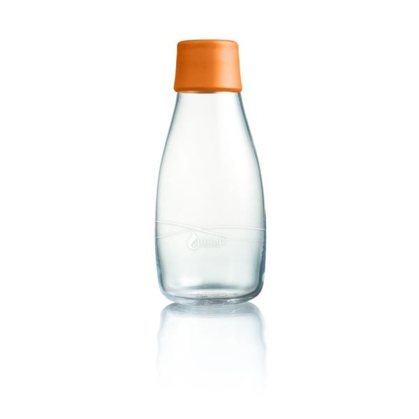 Oranžová sklenená fľaša ReTap s doživotnou zárukou, 300 ml