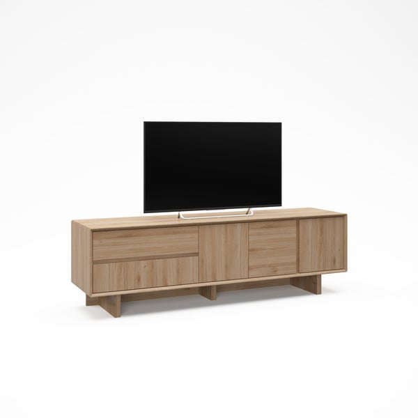TV stolík v dekore duba v prírodnej farbe 180x55x45 cm Carpi – Marckeric-image-3
