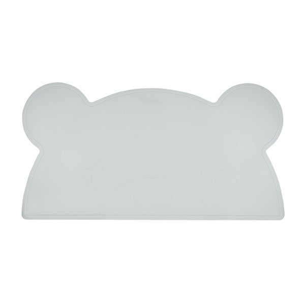 Svetlomodré silikónové prestieranie Kindsgut Bear, 48 x 25 cm