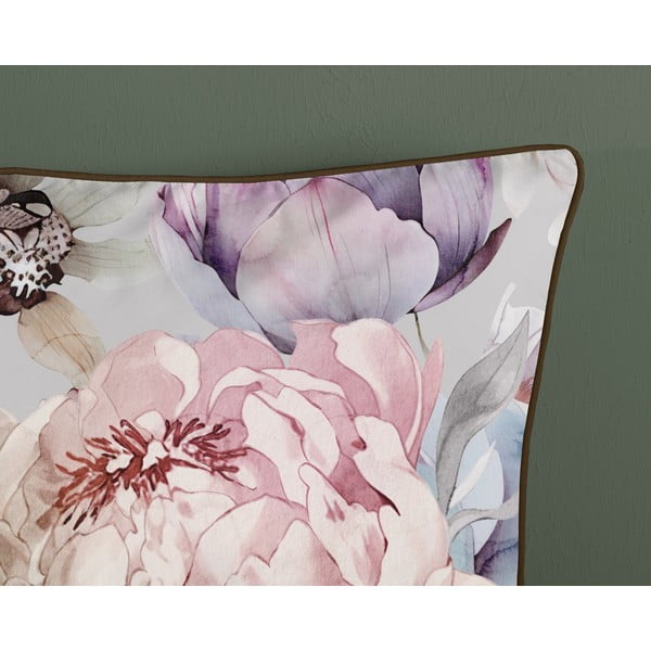 Sivé/hnedé obliečky na jednolôžko/predĺžené z bavlneného saténu 140x220 cm Colinda – Descanso-image-3