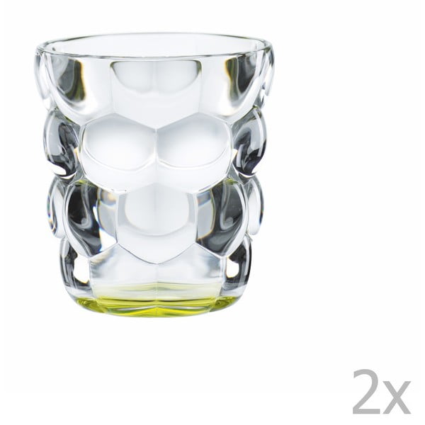 Sada 2 pohárov z krištáľového skla Nachtmann Bubbles Green, 330 ml