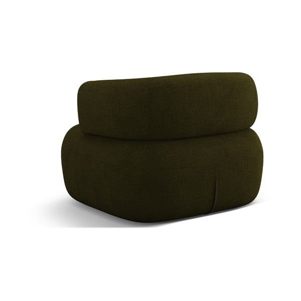 Zelené kreslo z textílie bouclé Jenny – Micadoni Home-image-3