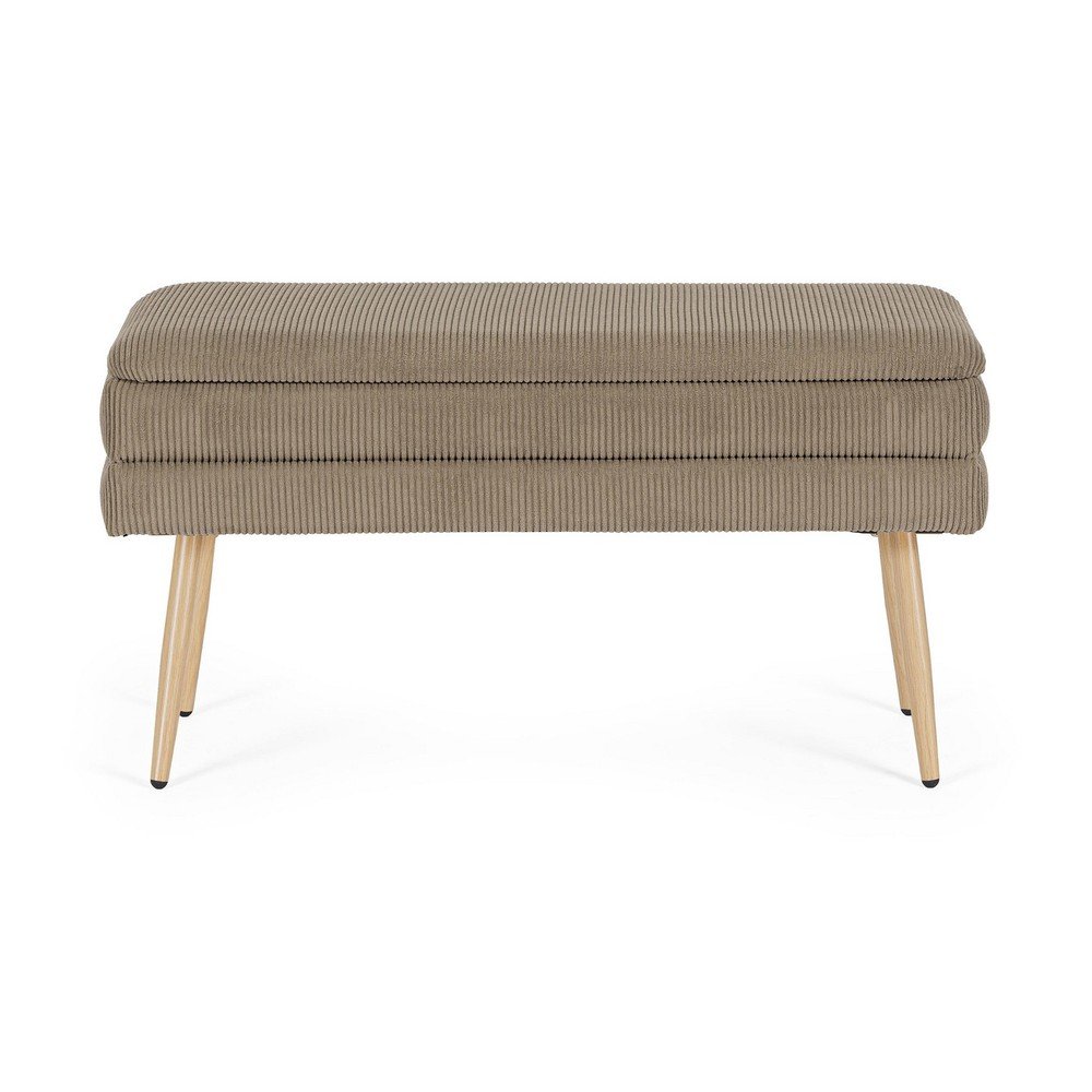 E-shop Taupe polstrovaná lavica Olga – Bizzotto