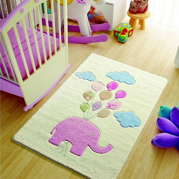 Detský koberec Confetti Sweet Elephant Pink, 100 × 150 cm