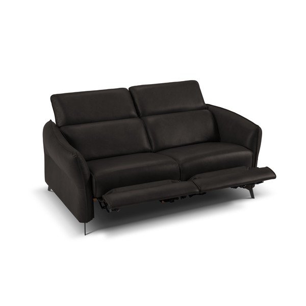 Čierna kožená pohovka 103 cm Hubble – Windsor & Co Sofas-image-4