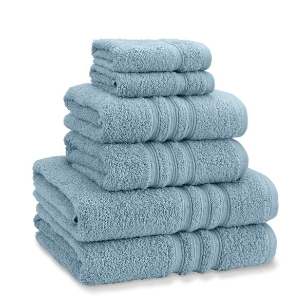 Modré froté bavlnené uteráky a osušky v súprave 6 ks Zero Twist – Catherine Lansfield