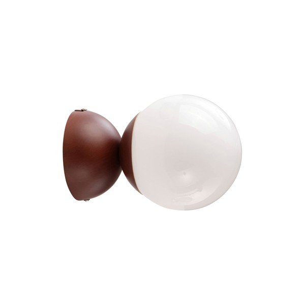 Biele/hnedé stropné svietidlo z opálového skla ø 15 cm Leah – Jotex-image-3