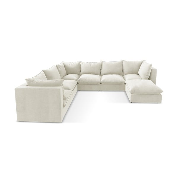 Béžová rohová pohovka (ľavý roh/do tvaru "U") Manao – Makamii-image-2